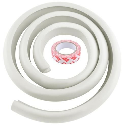 Banda spuma,protectie colturi mobila + banda autoadeziva, Spuma, 2 m, Alb, Negru [3]