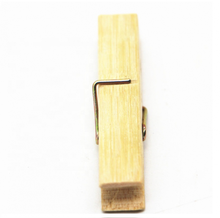 Set Carlige clasice din lemn de bambus pentru rufe, 20 Buc, Lungime 7 cm, culoare natur, Ecologice [3]