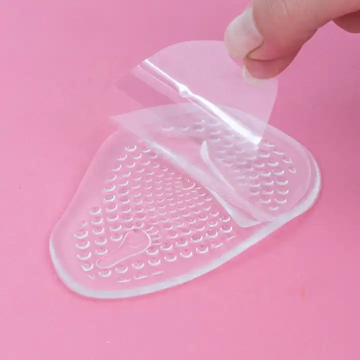 Set de 2 pernute pentru degetele de la picioare Silicon, reutilizabile, marime universala, Pernute de silicon pentru pantofi pentru tocuri inalte, adeziv puternic, Alb Transparent [4]