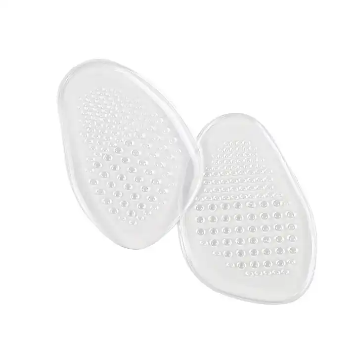 Set de 2 pernute pentru degetele de la picioare Silicon, reutilizabile, marime universala, Pernute de silicon pentru pantofi pentru tocuri inalte, adeziv puternic, Alb Transparent [9]
