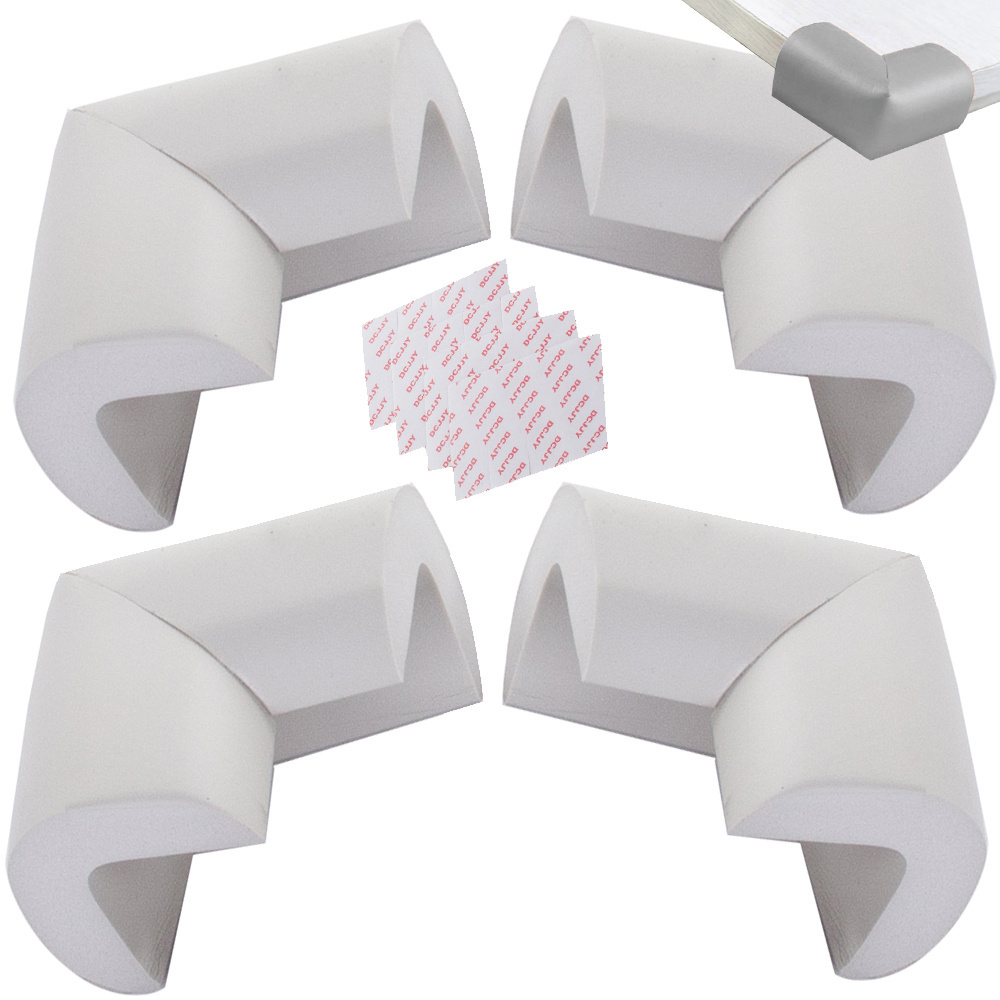 Set de 4 bucati protectii pentru colturi, masa, forma L, camera copilului, culori diferite [12]