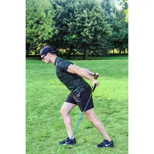 Set de benzi de exerciții + accesorii [9]