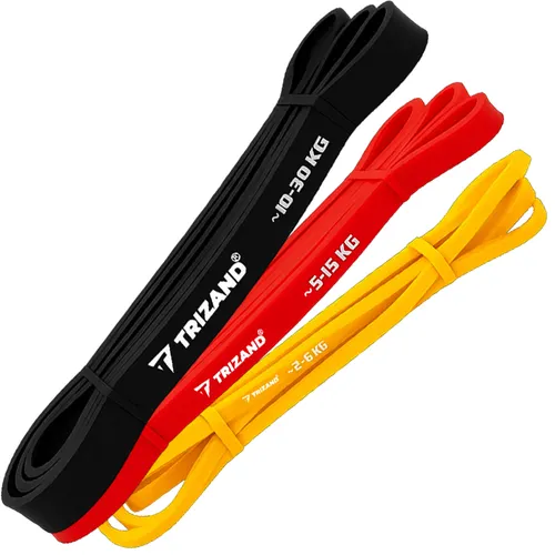 Set de benzi elastice pentru exerciții – 3 buc. Trizand, de la 2 kg la 30 kg [9]