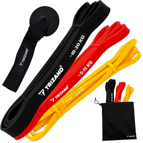 Set de benzi elastice pentru exerciții – 3 buc. Trizand, de la 2 kg la 30 kg [2]