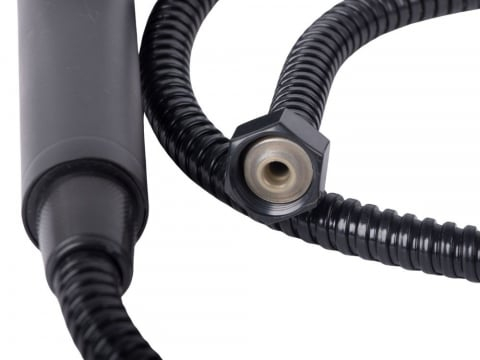 Set de duș cu mâner, de înaltă presiune, furtun 150 cm, 5 funcții, negru mat [8]
