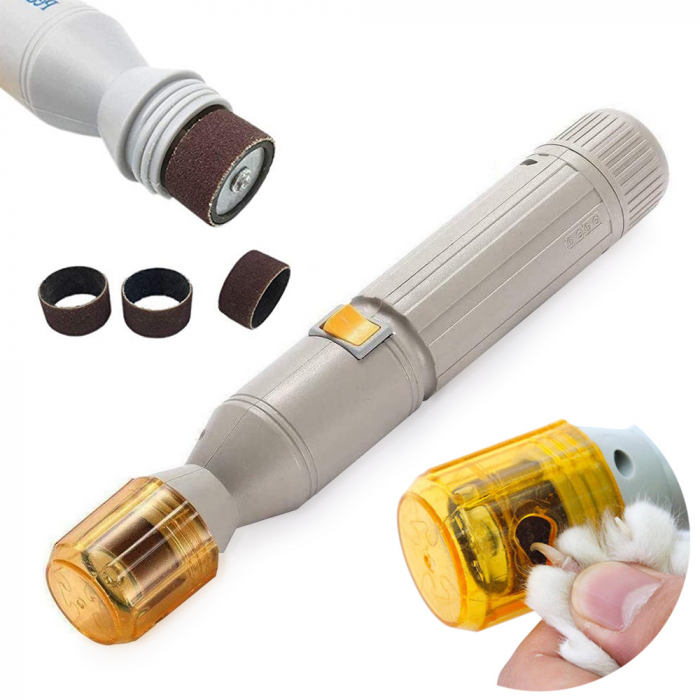 Set Pila electrica pentru unghiile cainilor si pisicilor, Pedi Paws, alb [5]