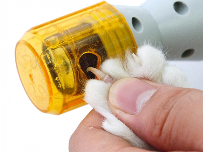 Set Pila electrica pentru unghiile cainilor si pisicilor, Pedi Paws, alb [4]