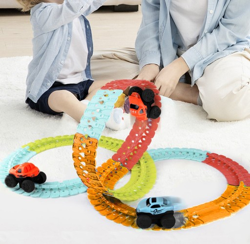 Set pista curse si masinute, Plastic, 3+ani, Multicolor [10]