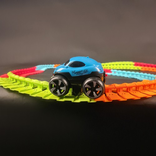 Set pista curse si masinute, Plastic, 3+ani, Multicolor [4]