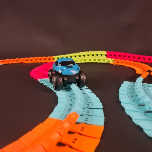 Set pista curse si masinute, Plastic, 3+ani, Multicolor [8]