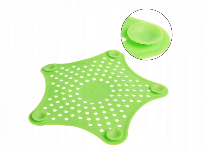 Sita din silicon pentru protectie anti infundare scurgere sifon chiuveta, cada, pardoseala, baie sau bucatarie, model steluta albastra [3]
