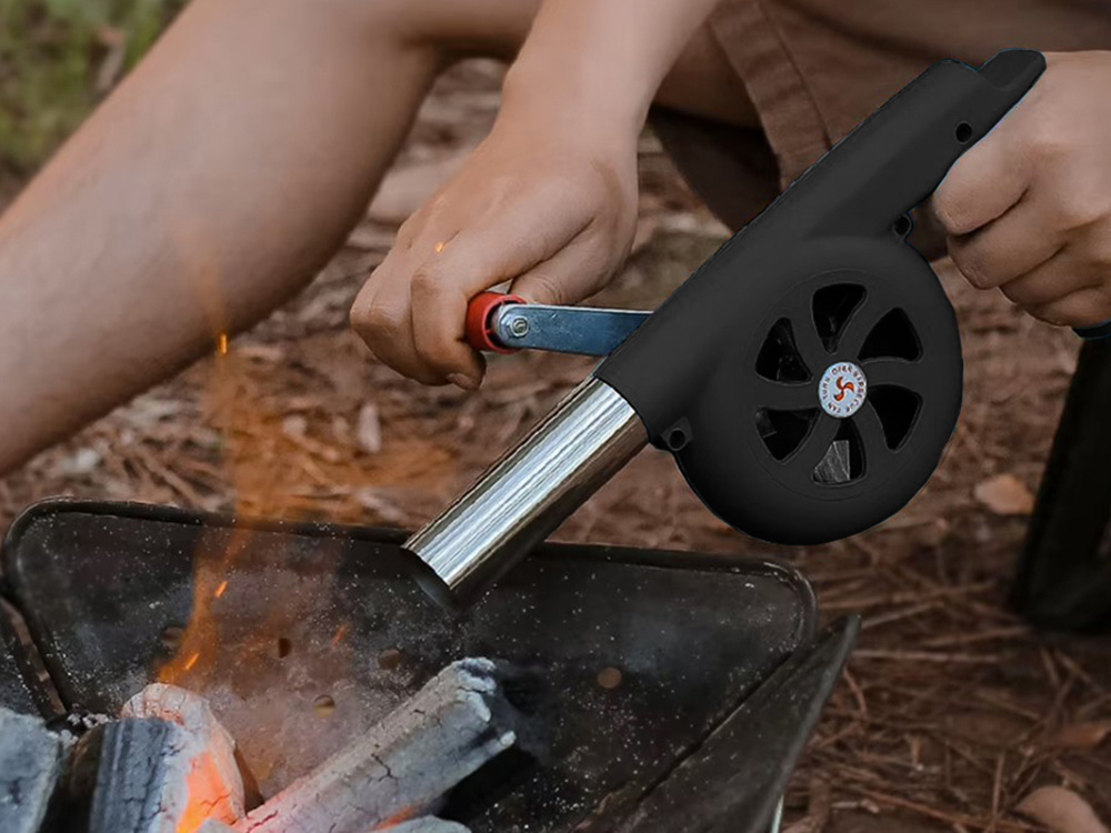 Suflanta Manuala Pentru Aprinderea Gratarului, A Focurilor De Tabara, Seminee, Maner Robust [6]