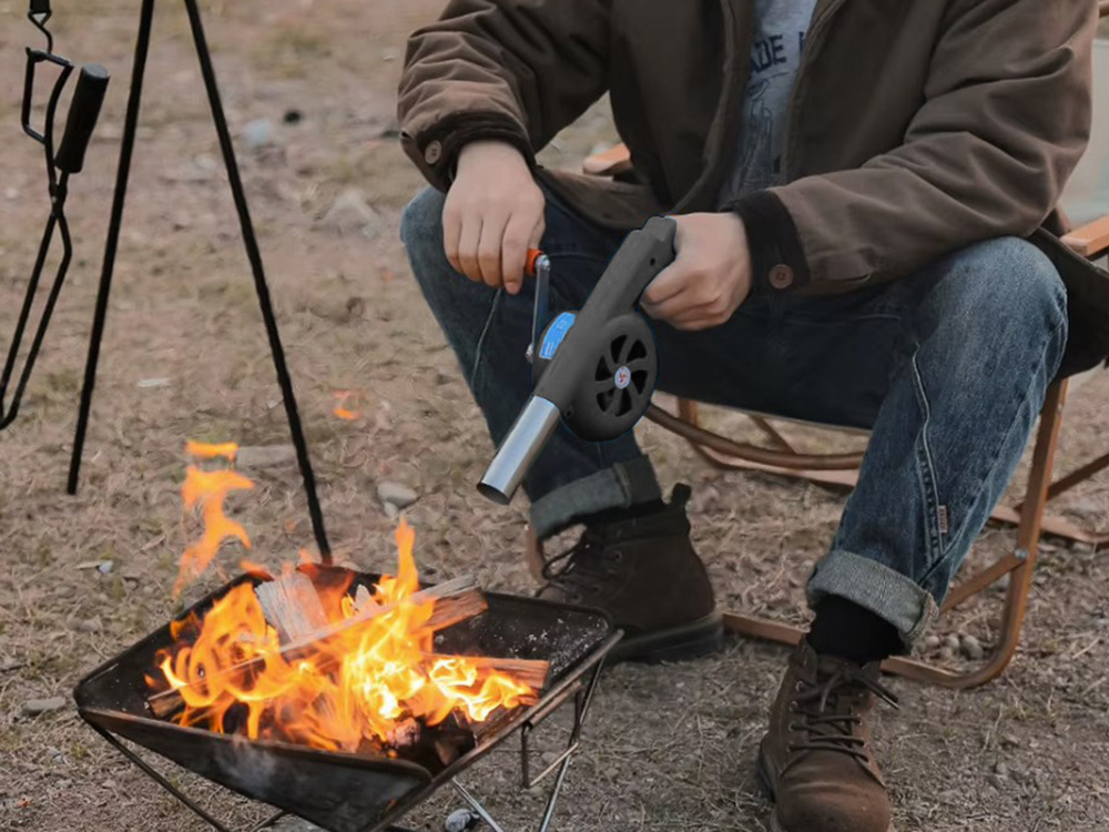 Suflanta Manuala Pentru Aprinderea Gratarului, A Focurilor De Tabara, Seminee, Maner Robust [8]