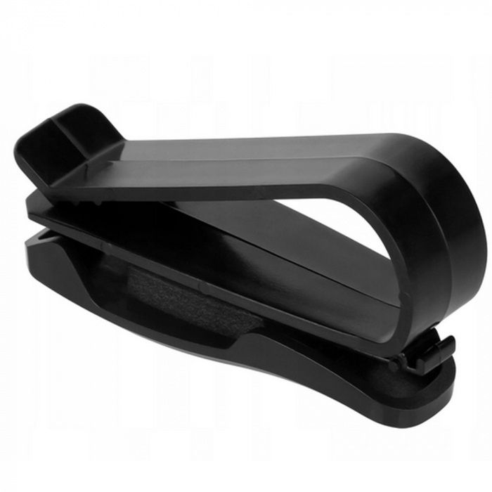 Suport auto pentru ochelari, fixare la parasolar, Verk Clip, plastic, negru [4]