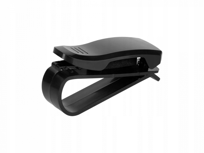 Suport auto pentru ochelari, fixare la parasolar, Verk Clip, plastic, negru [8]