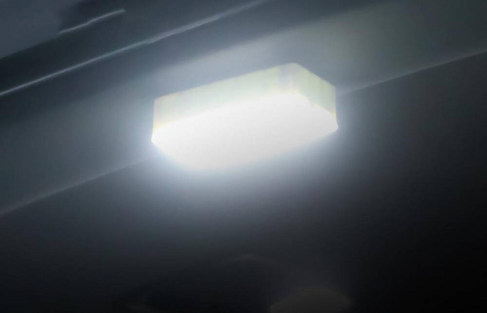 Suport numar telefon 2-in-1, pentru parcare temporara, cu lumina LED pentru urgente, reincarcabil USB, montaj magnetic, alb [3]