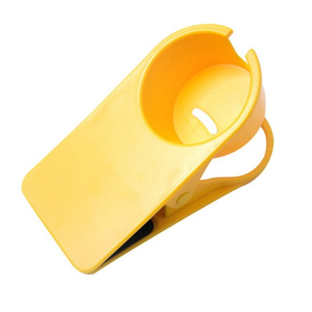 Suport pentru pahar, cana, sticla cu clips, material plastic, portocaliu [2]