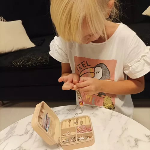 Trusă de bijuterii, Kit confectii bijuterii copii+Cutie+Sacosa cadou [9]