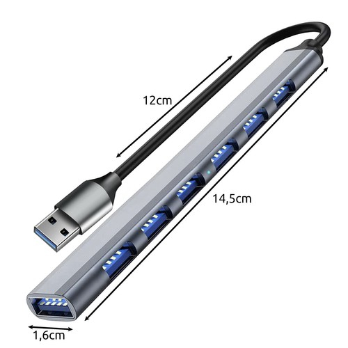 USB HUB - 1 port 3.2 + 6 ports 2.0 [2]