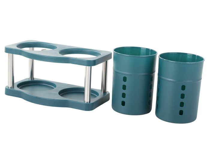 Uscator vertical tacamuri cu sistem captare apa scursa, verde [6]