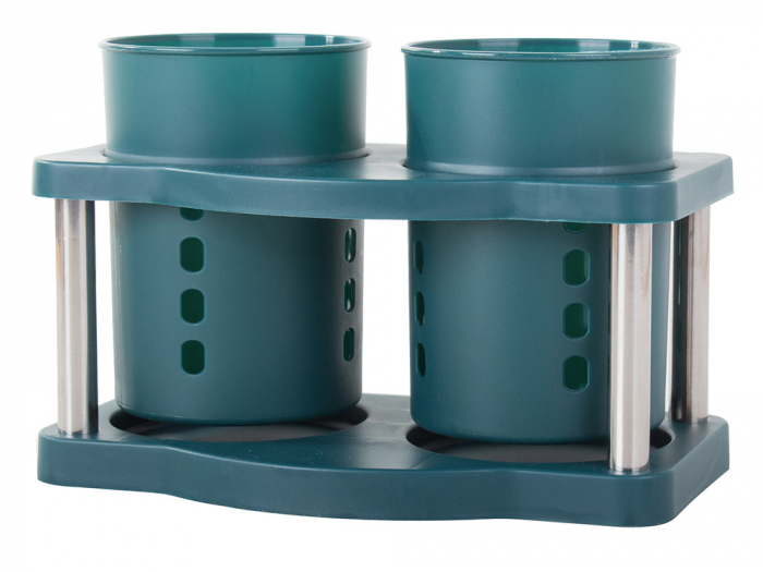 Uscator vertical tacamuri cu sistem captare apa scursa, verde [2]