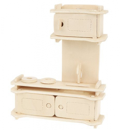 Un set de mobilier din lemn pentru păpuși 34 buc. [32]