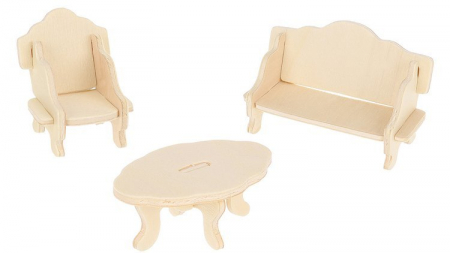 Un set de mobilier din lemn pentru păpuși 34 buc. [35]