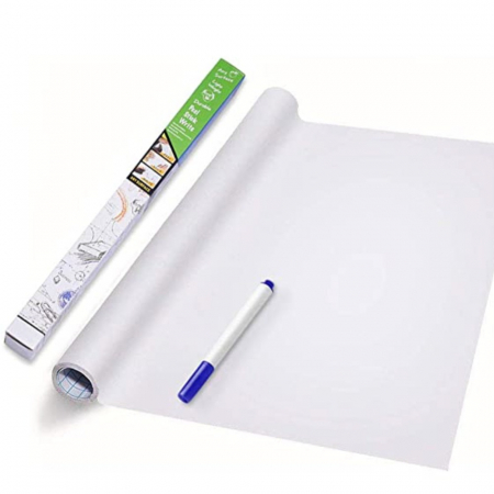Sisteme de afisare, prezentare si plannere - Abtibild sticker autocolant tabla de scris, alb, 200x 45 cm, pentru prezentari sau copii