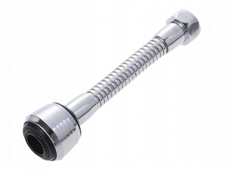 Sanitare baie - Adaptor flexibil universal, prelungitor pentru robinet chiuveta, cu 2 functii, 360 grade, 13cm