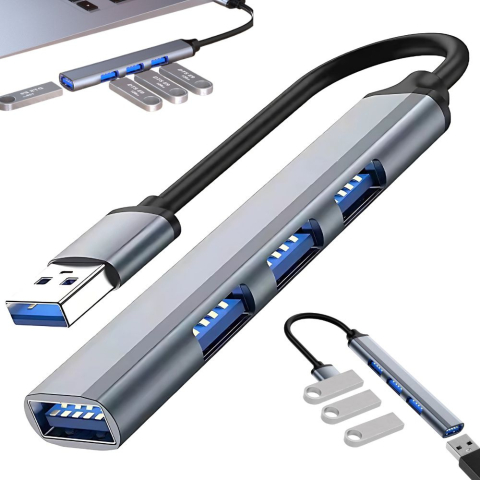 Adaptor hub splitter USB 3.0 5Gb/s cu 4 porturi USB 3.0 [4]