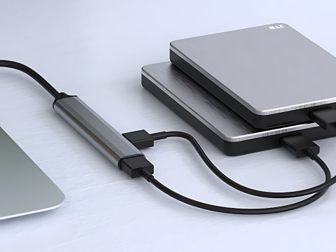 Adaptor hub splitter USB 3.0 5Gb/s cu 4 porturi USB 3.0 [2]