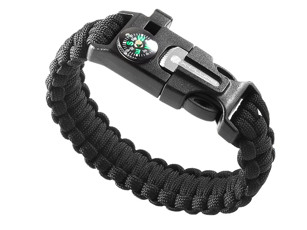 Brățară de supraviețuire 5 în 1: busolă, amnar, frânghie (paracord), cuțit [5]
