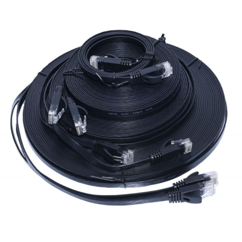 Cablu UTP Plat CAT6 Gigabit, 10m, 20m, 25m, 30m, mufat RJ45, cupru [8]