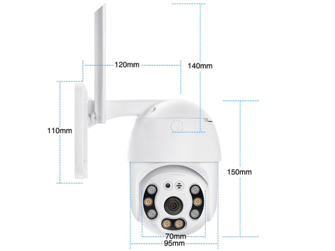 Cameră de supraveghere exterioară ip wifi full hd zoom [3]