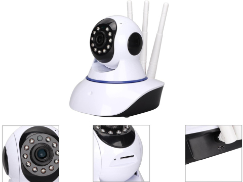 Cameră IP wifi electronică nanny pivotantă audio cu senzor de mișcare pentru interior [5]