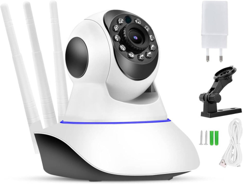 Cameră IP wifi electronică nanny pivotantă audio cu senzor de mișcare pentru interior [10]