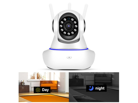 Cameră IP wifi electronică nanny pivotantă audio cu senzor de mișcare pentru interior [11]