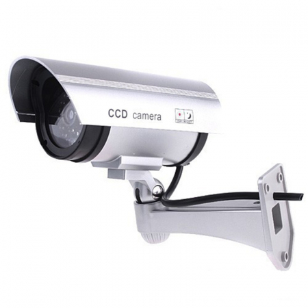 Camere de supraveghere - Camera supraveghere falsa dummy camera cu led, ZW70 IR, 2 baterii AA, Alb