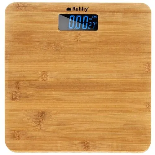 Cantare de baie - Cântar de baie cu afișaj LCD – din lemn de bambus pana la 180 KG