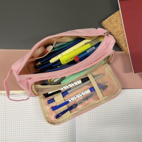 Penar dublu extensibil pentru creioane - roz [8]