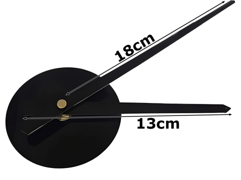 Ceas de perete autocolant 3D , ceas de perete XXL, mare, 130 cm, autocolant silențios argintiu sau negru [3]