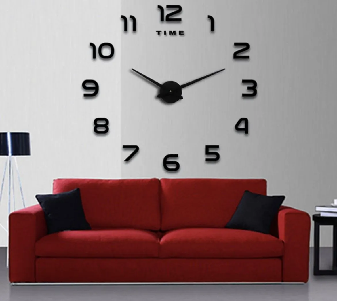 Ceas de Perete DIY Loft - Reglabil 60-130cm, Argintiu sau Negru [3]