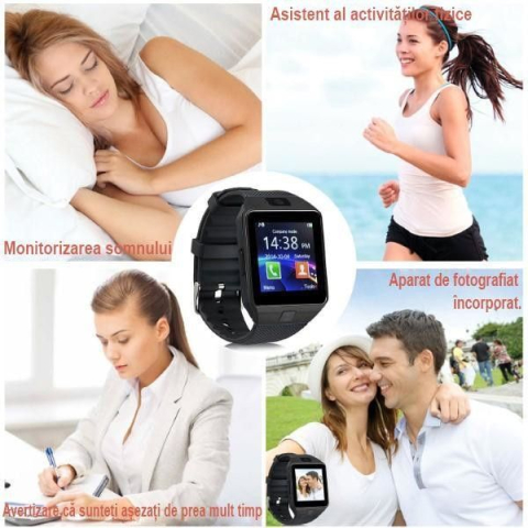 Ceas inteligent, cu camera, Smart Technology, cartela SIM, 3G, Bluetooth, Negru [4]