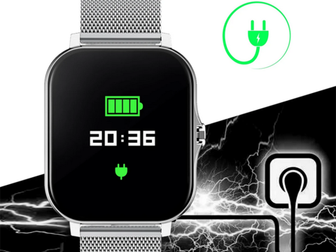 Ceas inteligent pentru femei, bărbați, curea de cauciuc, sport, apeluri Bluetooth, gri [10]