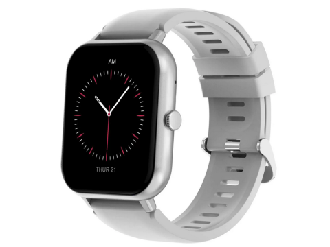Ceas inteligent pentru femei, bărbați, curea de cauciuc, sport, apeluri Bluetooth, Gri [4]