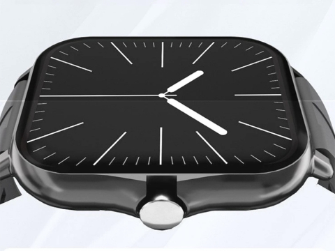 Ceas inteligent pentru femei, bărbați, curea de cauciuc, sport, apeluri Bluetooth, negru [4]