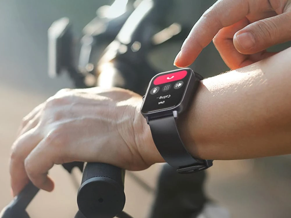 Ceas inteligent, SMART , unisex,  curea roz silicon sport, apeluri Bluetooth, Roz [2]