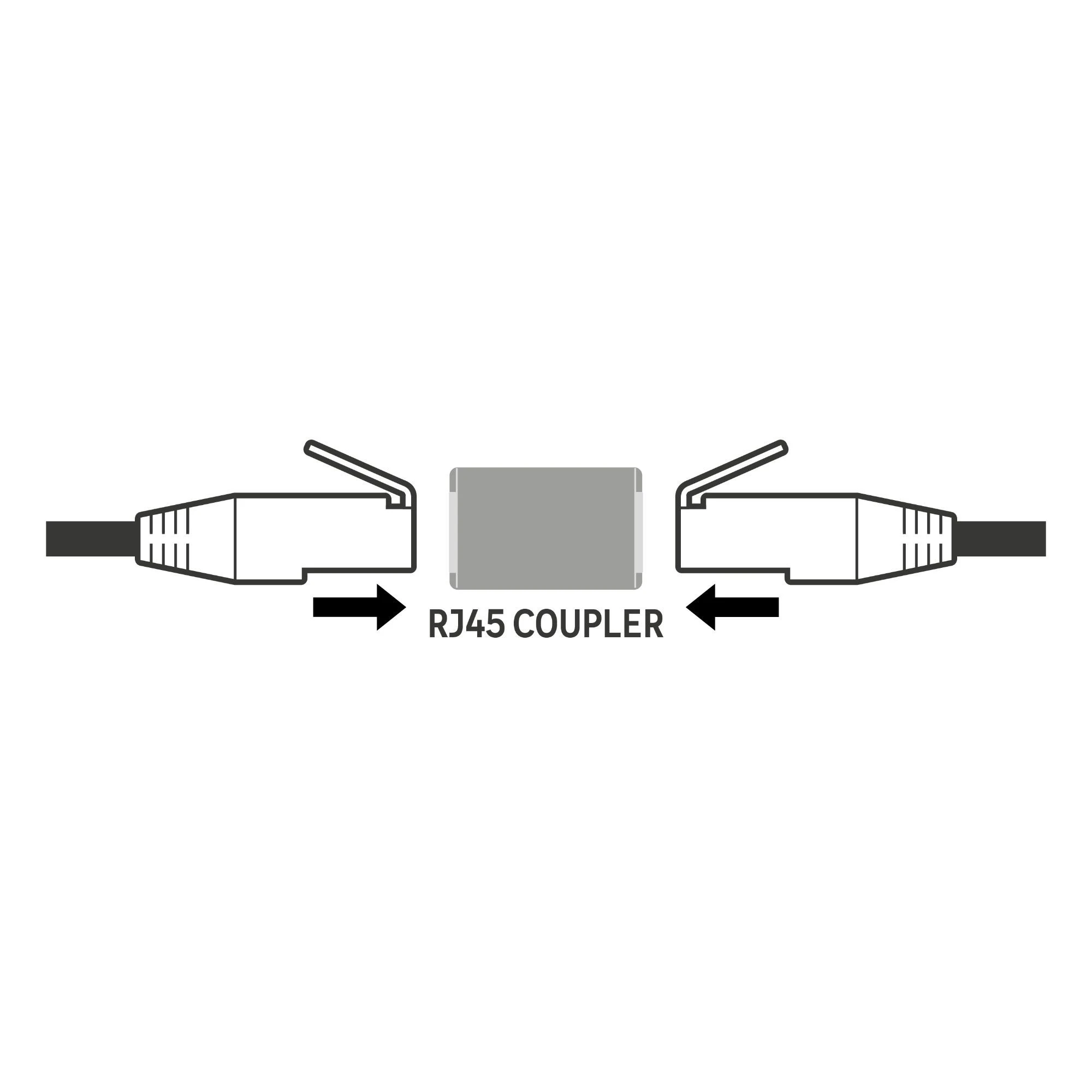 Conector RJ45 , mama-mama, plastic, negru, bej [1]