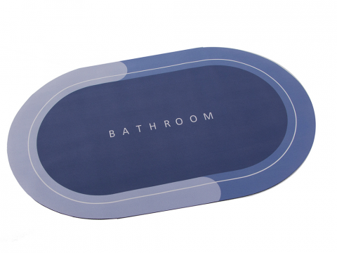 Covor Baie cu Uscare Rapidă, Absorbant Anti-Alunecare, Albastru [9]