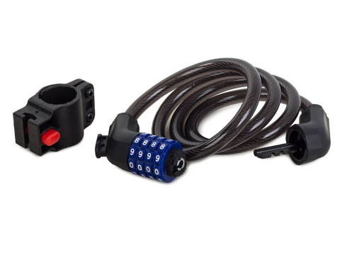 Dispozitiv anti-furt bicicleta cu cifru, negru, 100cm [1]